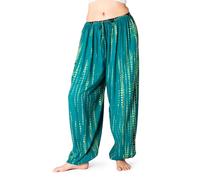 PANASIAM Harem Pants Bogota TieDy, Green Brown, M