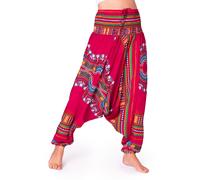PANASIAM Pantalon Aladdin DASHIKI - Pantalon Hippie, Pantalon Harem, Combinaison