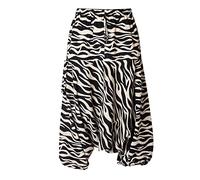 PANASIAM Pantalon Aladin "geometrix", avec motifs japonais traditionnels, produit de manière équitable dans de petites entreprises familiales, zébré, XL