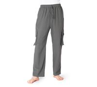 PANASIAM Pantalon Cargo 100% coton | 4 poches | coupe confortable | unisexe | éq