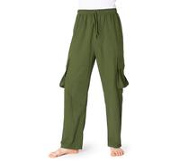 PANASIAM Pantalon Cargo 100% coton | 4 poches | coupe confortable | unisexe | éq