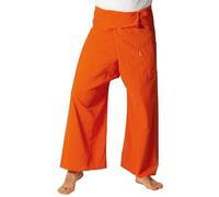 PANASIAM Pantalon de pêcheur thaï - Coton - Pantalon Portefeuille Unisexe | Pantalon thaï, aussi pour le yoga ou les arts martiaux, ajustement flexible en 2 longueurs, technique portefeuille, uni