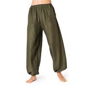 PANASIAM Pantalon Harem uni - Pantalon large décontracté, aéré, tissu très fin