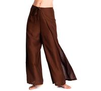 PANASIAM pantalon portefeuille palazzo unicolore jupe-culotte décontractée