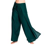 PANASIAM pantalon portefeuille palazzo unicolore jupe-culotte décontractée