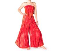 PANASIAM Pants Top Set Cuba TieDy, Red Orange, M