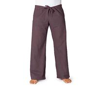 PANASIAM plastique Pantalon, un classique, dans cette un véritable Taille : M (edium), en coton - gris/marron