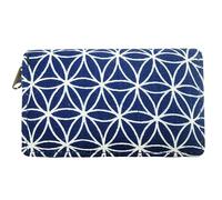 PANASIAM Portefeuille Geometrix | Porte-monnaie en coton | 2 tailles | Purse Wallet | vegan & fair, fleur de vie foncé, 20x10cm