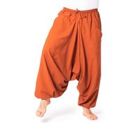 PANASIAM Sarouel Femme & Homme - Sarouel Unisexe en Coton | Sarouel ample, tissage grossier et texture rayée, yoga, voyage & quotidien, taille élastique, grande poche, entrejambe bas