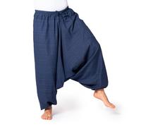 PANASIAM Sarouel Femme & Homme - Sarouel Unisexe en Coton | Sarouel ample, tissage grossier et texture rayée, yoga, voyage & quotidien, taille élastique, grande poche, entrejambe bas