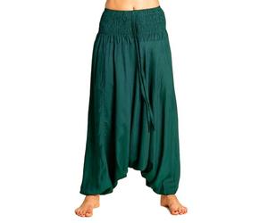 PANASIAM Sarouel uni Vert foncé L