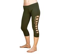 PANASIAM Wati Leggings 3/4 L in Olive-Green
