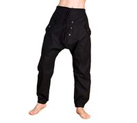 PANASIAM Yogi Pants 3 Sarouel Unisexe - Pantalon Décontracté Style Baggy | Pantalon Ample en Coton, Coupe Confortable, Cordon de Serrage & Taille Élastique, 2 Poches, Disponible en 3 Tailles L-XXL