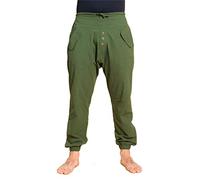 PANASIAM Yogi Pants Femme & Homme - Pantalon décontracté Style Sarouel | Pantalon d'été 100 % coton, ajustement optimal grâce au cordon devant & taille élastique, sarouel unisexe, coupe ample
