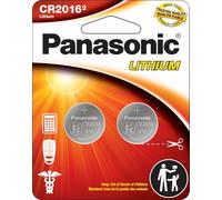 Panasonic 1 Lot de 2 piles bouton CR2016 au lithium 3 V