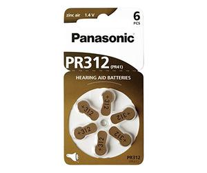 Panasonic 1766 Piles auditives Zinc-Air PR312