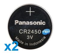 Panasonic 2 X Batterie À Bouton CR2450 Lithium 3V Bulk Tampon Backup