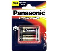Panasonic Batteries Pile Ronde au Lithium Panasonic 2CR5-5L/1BP Longue durée, Parfaite pour Les alarmes Incendie et Les appareils Photo et vidéo (6 V, Pack de 1)