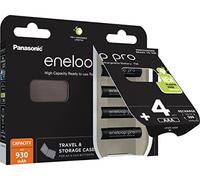 Panasonic 5410853065050 Eneloop Pro Batterie Noire R03/AAA Pro BK-4HCDE (Min. 930 mAh) 4 (+ boîte)