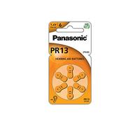 Panasonic Piles pour appareil auditif PR13 Zinc-Air 0% mercure (Hg) - Pack 6 Orange