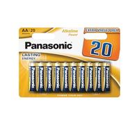 Panasonic, Alkaline Power, AA Piles alcalines, Lot de 20, Mignon, LR6, 1.5V, Protection Anti-Fuite, 7 Annees en Stock, pour télécommandes, balances, horloges, énergie Durable et fiable