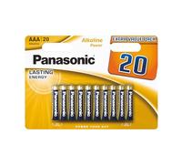 Panasonic, Alkaline Power, AAA Piles alcalines, Lot de 20, Micro, LR03, 1.5V, Protection Anti-Fuite, 7 Annees en Stock, pour télécommandes, balances, horloges, énergie Durable et fiable