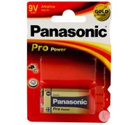 Panasonic Batterie 6LR61 Alkaline 9V Pro Power 1 Pièce
