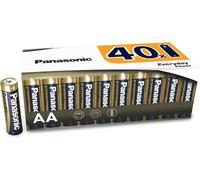Panasonic Batteries Pile Alcaline Everyday Powe, AA Mignon LR6, 1.5 V, paquet de 40 dans un Emballage sans Plastique, pour une Énergie Fiable, Alcaline
