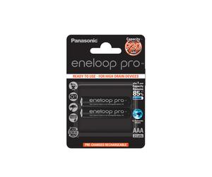 Panasonic BK-4HCDE/2BE - Pack de 2 piles rechargeables AAA 1.2V 930mAh Ni-MH - Jusqu'à 500 cycles de recharge