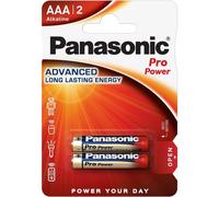 Panasonic Blister 2 piles alcalines AAA LR03 Pro Power Gold