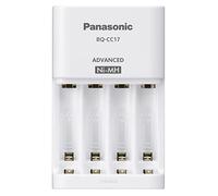 Panasonic BQ-CC17SBA Chargeur de Batterie - Chargeurs de Batterie (AA,AAA, Hybrides Nickel-métal (NiMH), Blanc, Chargeur de Batterie Domestique, 100-240 V, 50/60 Hz)