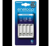 Panasonic BQ-CC51E Chargeur Batteries AA/AAA 4 slots, 100-240V, Témoin LED, Temps de charge 10h, Blanc. Chargeur domestique pour accus.