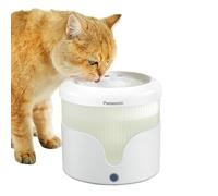 Panasonic CP-JNW01CW Fontaine pour Animaux de Compagnie, Fontaine à Eau pour Chats et Chiens de Petite et Moyenne Taille, 1,9L, Filtration 4 Couches, Ultra Silencieuse, 2 Modes d'Abreuvement, Blanc