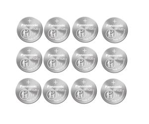 Panasonic CR1620 Lot de 12 piles bouton lithium 3 V