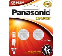 Panasonic CR1620 Lot de 2 Piles Bouton au Lithium 3,0 V résistantes aux Enfants, Emballage basé sur des Normes, Lot de 2 Piles