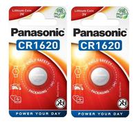Panasonic Cr1620 Lot De 2 Piles Bouton Au Lithium 3 V