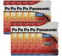 Panasonic CR2 Pile au lithium CR2EP, pile CR-2 pack de 10