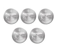 Panasonic CR2012 Lot de 5 Piles Bouton au Lithium 3 V/3 V