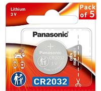 Panasonic CR2032 Lot de 2 Piles Lithium Batterie 3 V (5PC) X = 10 Piles à Usage Unique