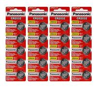 Panasonic CR2032 Lot de 20 Piles Bouton au Lithium 3 V