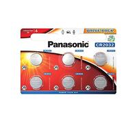 Panasonic CR2032 Lot de 6 Piles Bouton au Lithium 3 V 225 mAh