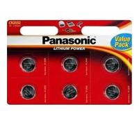 Panasonic CR2032 Lot de 6 piles bouton Lithium 3V LOT Neuf