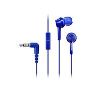 Panasonic Écouteurs intra-auriculaires RP-TCM115E filaires avec micro jack 3,5 mm Bleu