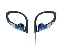 Panasonic Ecouteurs sport RP-HS34E-A I HP 14,3mm Aimant neodyme IPX2 Accroche ajustable bleu - Version Française