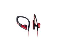Panasonic Ecouteurs sport RP-HS34E-R I HP 14,3mm Aimant neodyme IPX2 Accroche ajustable rouge - Version Française