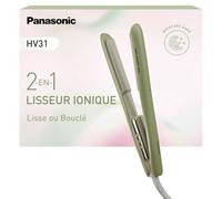 Panasonic EH-HV31-G503 Styler Capillaire Ionique 2-en-1, Lisseur et Boucleur, 5 Températures jusqu'à 210°C, Plaques 3D, Verrouillage Voyage, Tension Auto, Vert Matcha