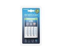 Panasonic eneloop, chargeur premium intelligent, pour 1 à 4 piles Ni-MH AA/AAA, avec voyant LED et surveillance par emplacement, incl. 4 eneloop Mignon, min. 1900 mAh, 2100 cycles de charge