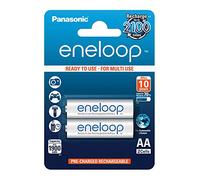 Panasonic eneloop, pile Ni-MH prête à l'emploi, AA Mignon, pack de 2, min. 1900 mAh, 2100 cycles de charge, aux performances élevées et avec une faible autodécharge, pile rechargeable