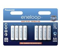 Panasonic eneloop, pile Ni-MH prête à l'emploi, AA Mignon, pack de 8, min. 1900 mAh, 2100 cycles de charge, aux performances élevées et avec une faible autodécharge, pile rechargeable