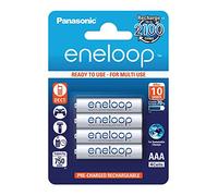 Panasonic Eneloop, Pile Ni-MH Prête à l'Emploi, AAA Micro, pack de 4, min. 750 mAh, 2100 Cycles de Charge, aux Performances Élevées et avec une Faible Autodécharge, Pile RechargeablC